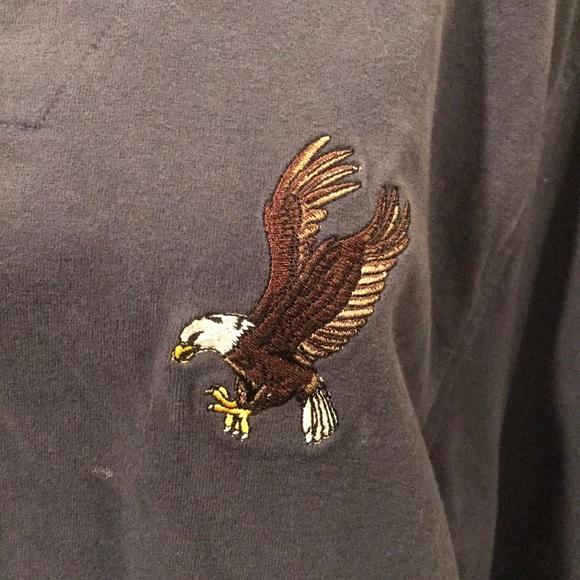 Bald Eagle Embroidered Half Zip Sz. L - Picture 5 of 5